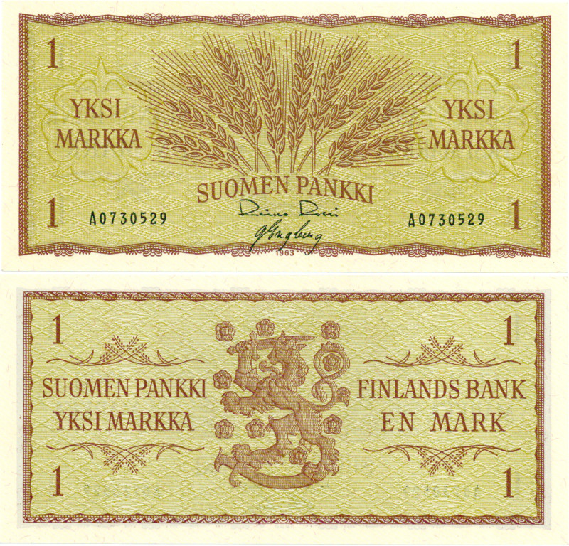 1 Markka 1963 A0730529 kl.8-9